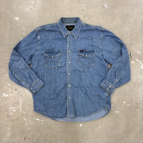 Wrangler denim western shirt - wrangler,