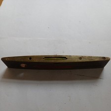 Vintage Spirit Level Wood And Brass Small 