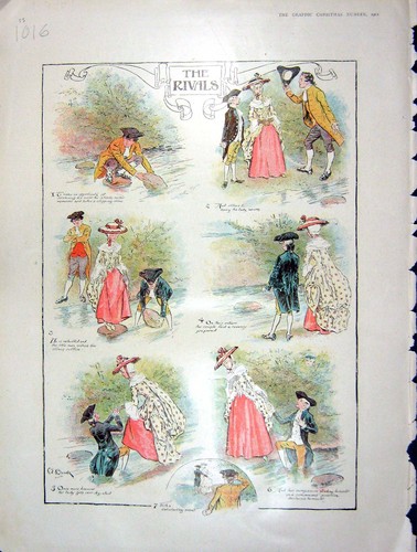 Original old antique - antique, print