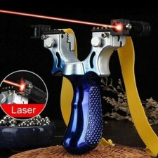 Slingshot Catapult Powerful Hunting  High Velocity Laser Aiming Sight Game Blue
