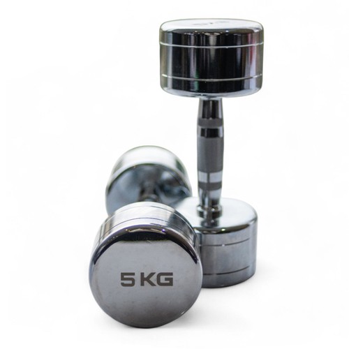 Chrome dumbbells 5kg pairs - 5kg,