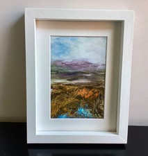 original Dartmoor landscape painting. Hand painted Devon moors. Signed framed