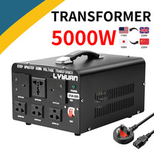 5000W Voltage Converter Transformer Heavy Duty Step Up/Down 110/120V to 220/240V