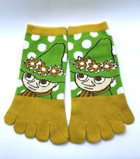 Moomin Snufkin Five Toes Ankle Socks Free Size New