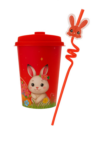 Easter bunny glitter cup - glitter, with