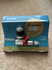 Cox Medallion 049 Glow Aero Model Aircraft Engine with Case and Instructions