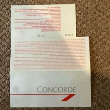 BRITISH AIRWAYS CONCORDE USED VINTAGE AIRLINE CHARTER TICKET CAIRO-LONDON