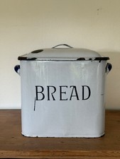 antique enamel bread bin