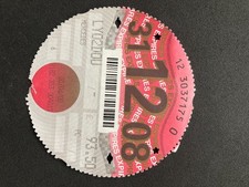 Old Car Tax Disc Mercedes, 31.12.08 Collectable Memorabilia