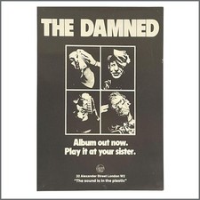 The Damned Debut Album Play It At Your Sister 1977 Promotional Poster (UK)