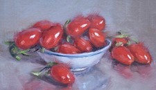 Attractive Original Oil Painting Still Life Art Of Red Tomatoes