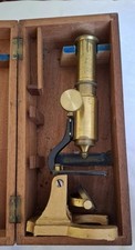 Vintage Microscope With Box
