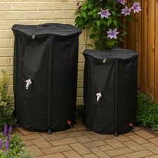 Collapsible 500L / 205L Rainwater Water Butts Barrel Tap Lid + Hose Connector