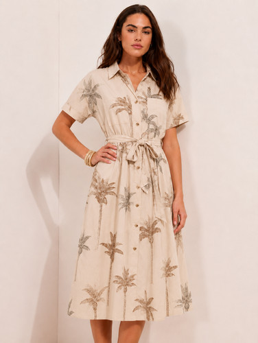 Store linen summer dress - ex,