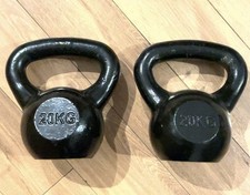 2x 20KG Cast Iron Kettlebells