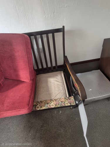 Red fabric seater cottage - seater,