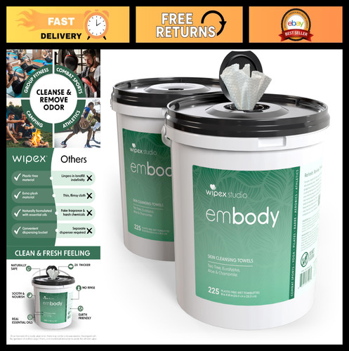 Large plant based body wipes - plant-based,