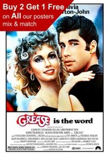 Grease 1978  Movie Poster A5