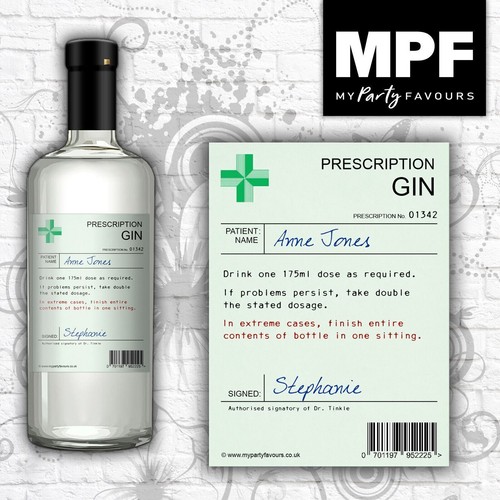 Personalised prescription gin - personalised,
