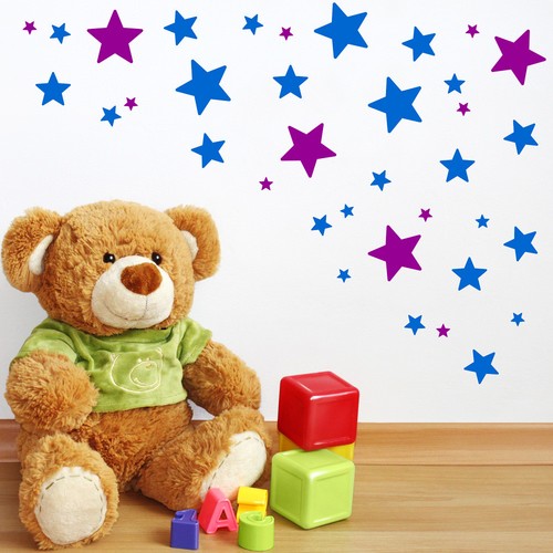 Mix size stars wall - 62,