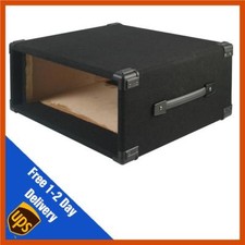 Pulse 4U Carpet Covered Wooden 19" Rack Sleeve Case Black Carpet Covered