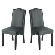 2pcs Grey Velvet Reception