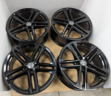 4x GENUINE GLOSS BLACK AUDI S LINE A6 S6 A7 S7 A4 S4 Q5 SQ5 19" ALLOY WHEELS