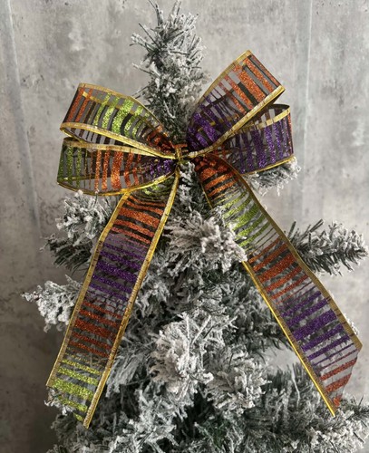 Gold multi christmas bow - christmas,