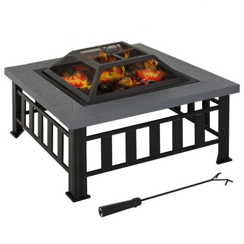 Square outdoor fire - square, patio