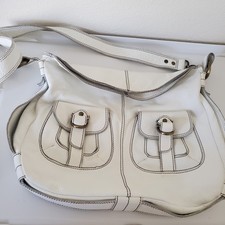 Oushka Vintage White Leather