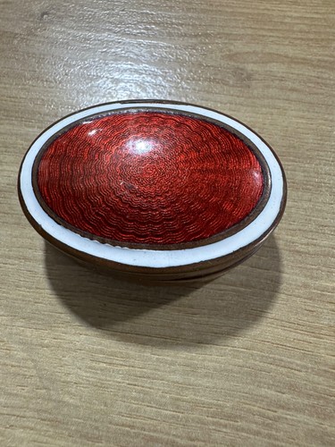 Antique oval enamel snuff pill - oval, snuff/pill