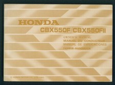 Honda CBX550F CBX550FII (82-86) Owners Riders Manual Hand-Book CBX 500 FII FL36