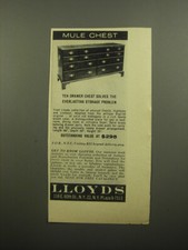 1960 Lloyds Mule Chest Ad -