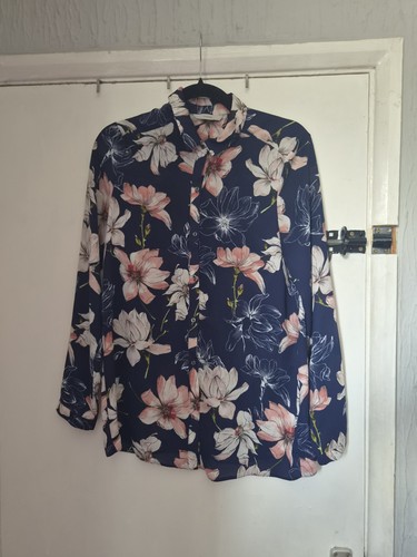 Ladies navy floral long - ladies,