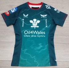 Llanelli Scarlets Rugby Away Shirt 2023/2024 Castore Medium Pro Match Jersey Top