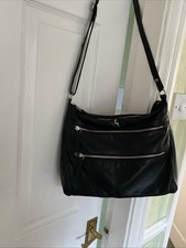 Ashwood Black Leather Crossbody/Shoulder Bag. Soft Leather. Great Condition VGC