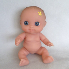 Berenguer 5.5" Baby Doll. Nude Naked. Blue Eyes, Open Mouth, Two Teeth, Star.