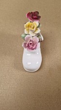 Handcrafted Royale Stratford Porcelain Boot With Floral Arrangement