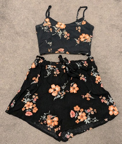 Ladies black floral two - ladies,