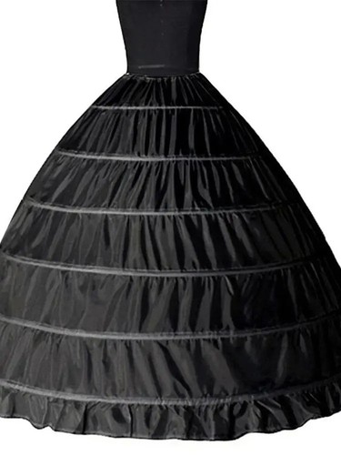White hoop crinoline - 6-hoop,