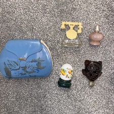 COLLECTION of 4 ANTIQUE/VINTAGE AVON Perfume Bottles & A Manicure Set