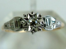 18CT YELLOW GOLD/PLAT DIAMOND