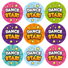 144 Dance Star Reward Stickers