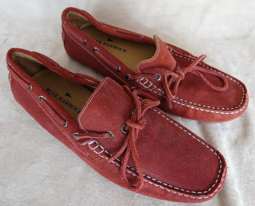 Blue harbour red suede - s,