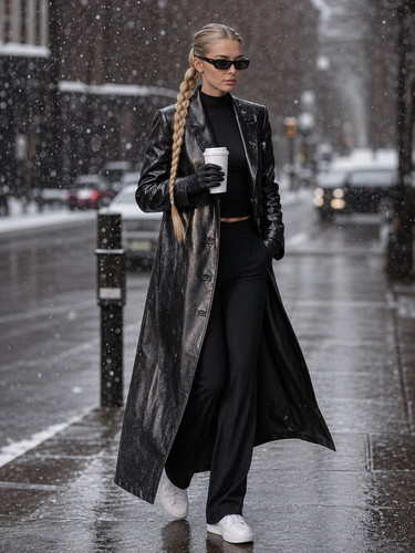 Womens sheepskin leather long - sheepskin,