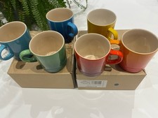 Le Creuset Set of 6 Rainbow Espresso Mug, Stoneware, 100 ml in a Gift Box
