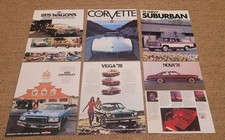 Six 1970s Car Brochures Chevrolet, Nova, Corvette, Vega, Suburban and Wagons
