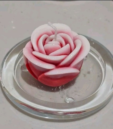 Rose shaped candle handcrafted - shaped,
