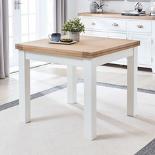 Cheshire White Painted Square Flip Top Dining Table - 90cm to 180cm - CW80