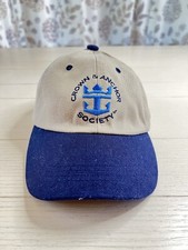 Crown & Anchor Society Royal Carribean International Cruise Cap Hat Navy Khaki